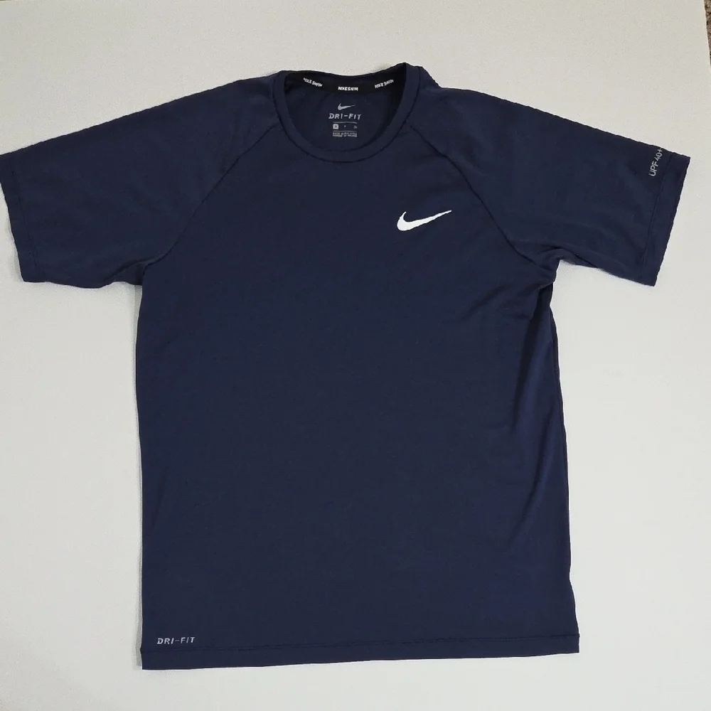 Nike Men's Dri-fit‎ Navy Swim Shirt With SPF